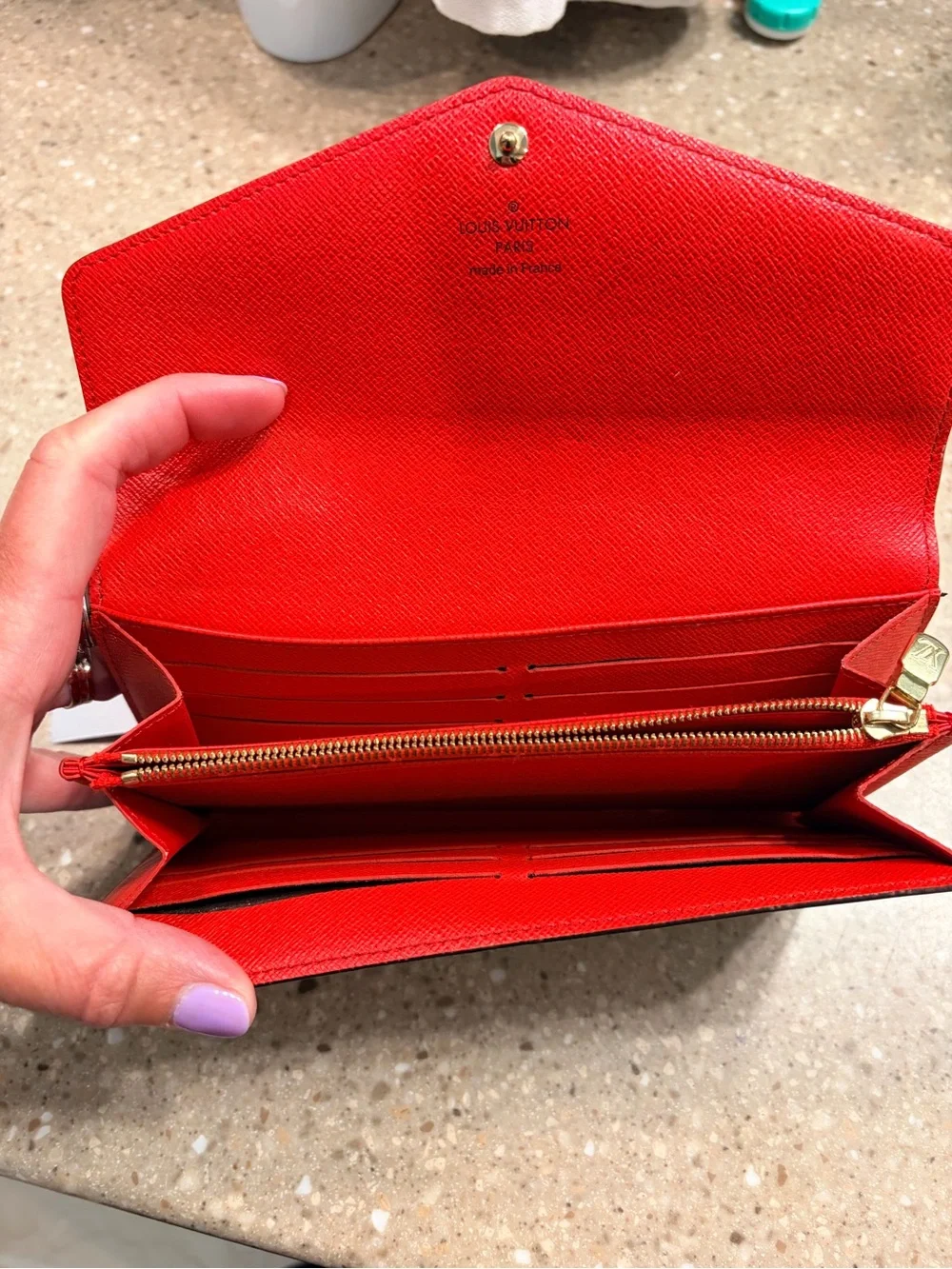 Louis Vuitton Sarah Monogram Canvas Envelope Wallet